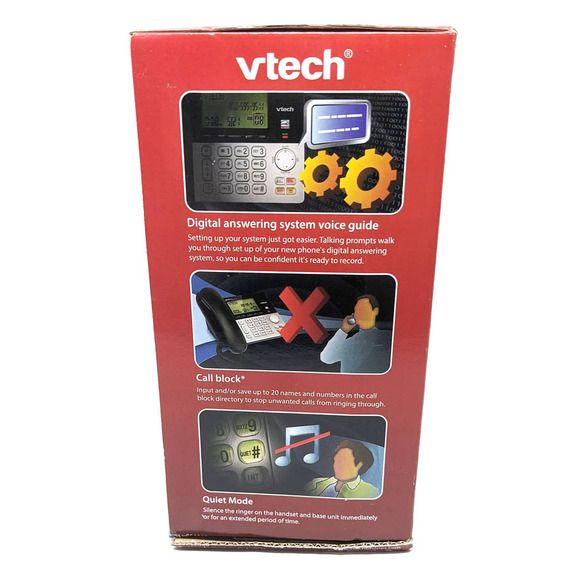 New VTech Phone CS6949 6.0 Cordless/Corded Digital Answering System Caller ID - Picture 5 of 12